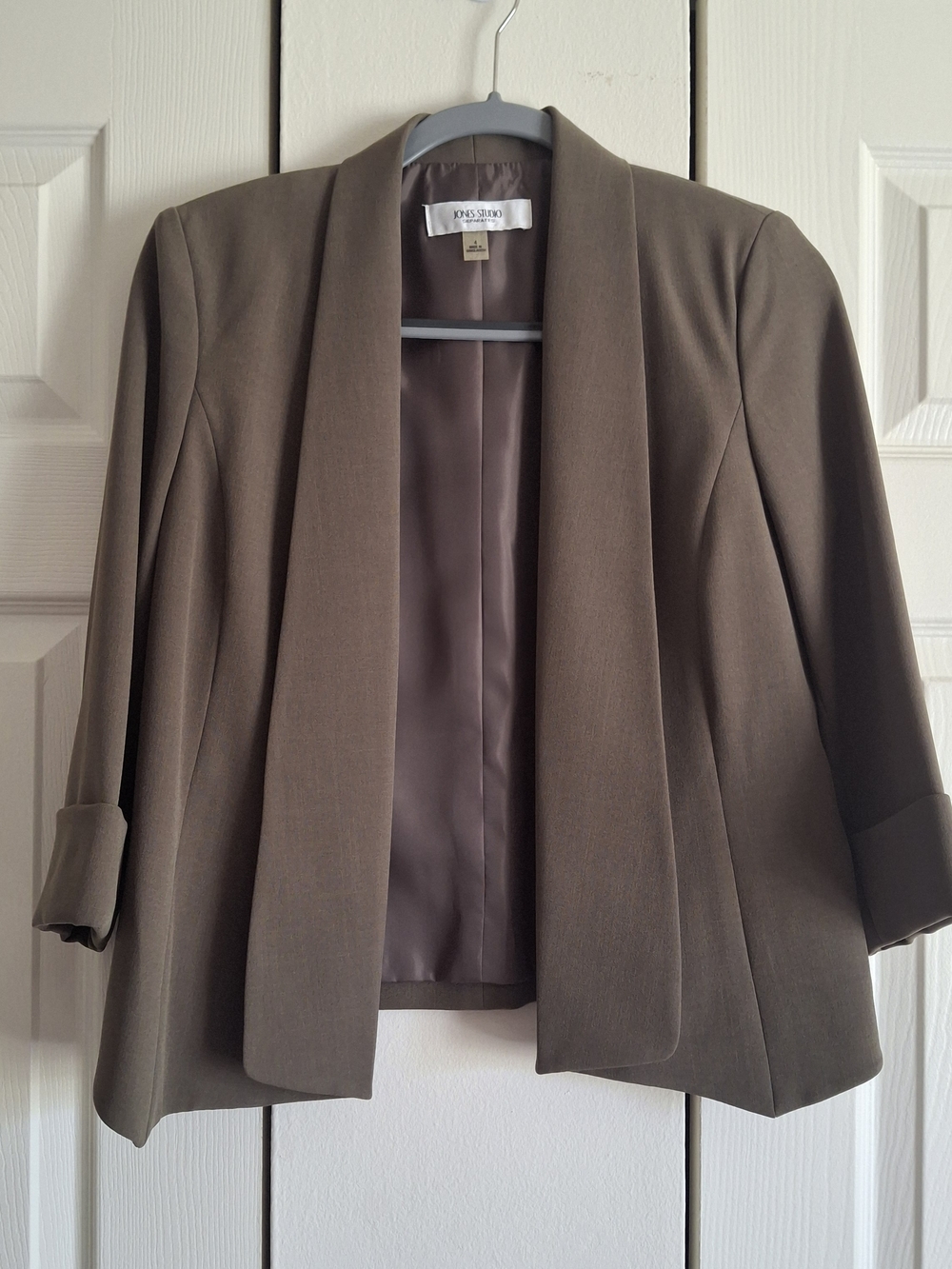 Jones Studio Separates Women's 4 Dk Olive Green Business Suit Jacket Blazer